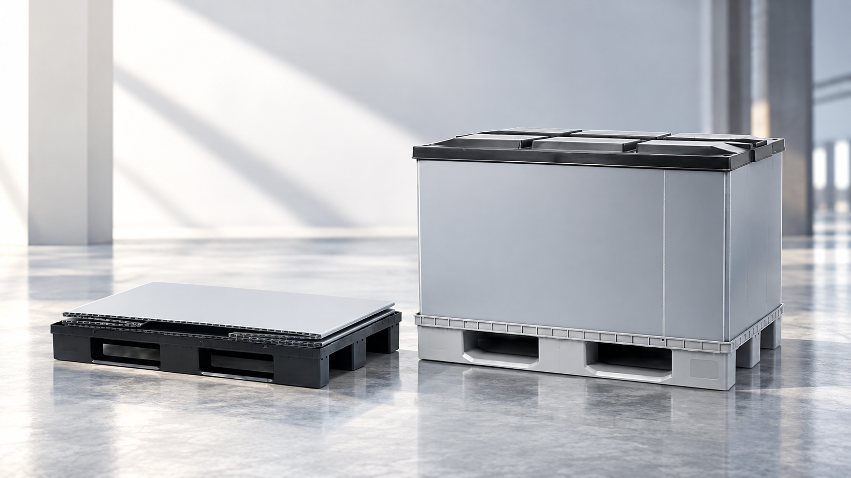 Foldable Plastic Pallet Boxes for Efficient Industrial Storage and Logistics