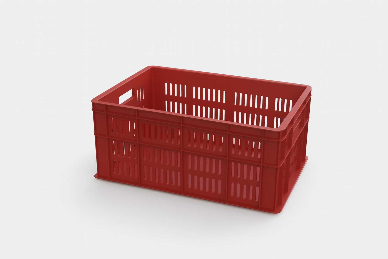 Universal food crate perforation walls, solid bottom 600X400X259