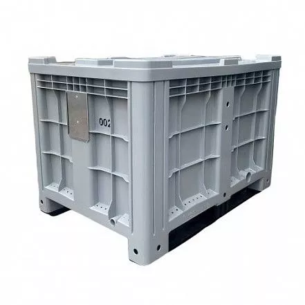 Plastic IBOX Container 1200х800 (solid, with legs, hopper and lid)
