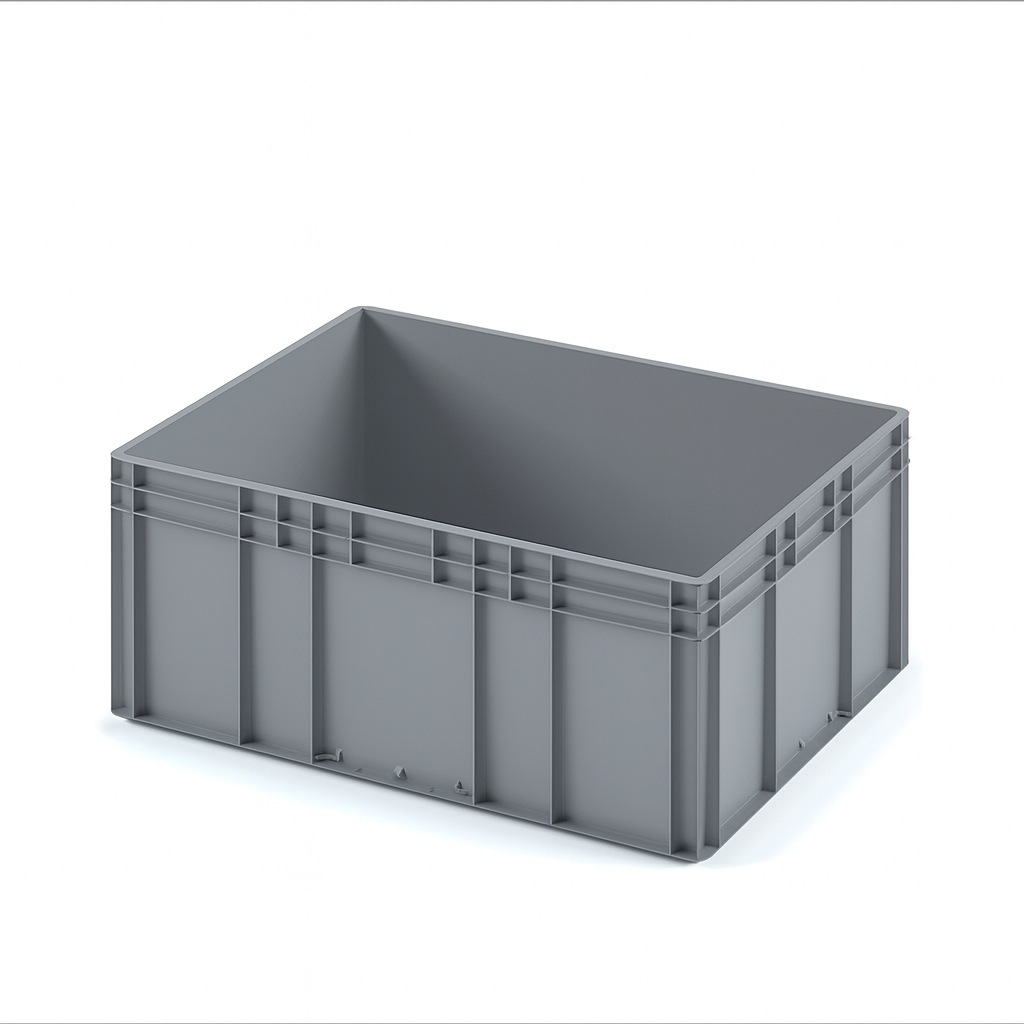 Plastic crate 800х600х320 (ЕС-8632) with reinforced bottom