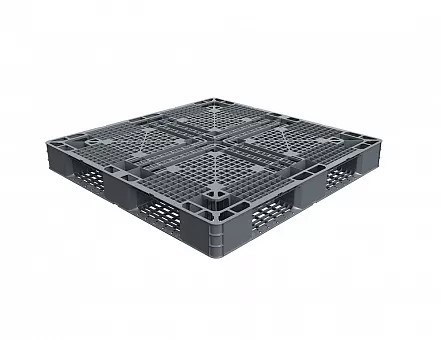 Light perforated plastic pallet 1050х1050 for big-bags with three runners